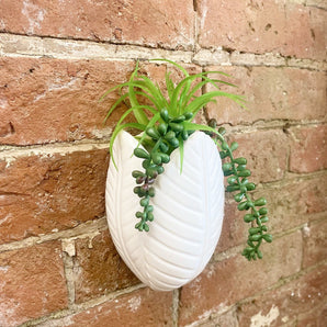 Faux Succulents in Wall Planter