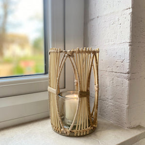 Rattan Candle Holder Small