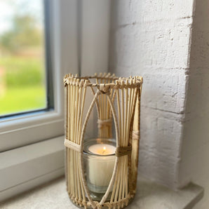 Rattan Candle Holder Large