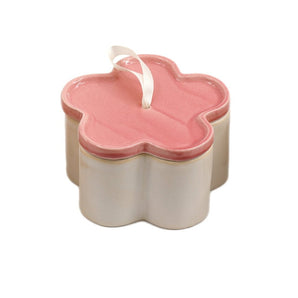 Pink Flower Shape Trinket Box