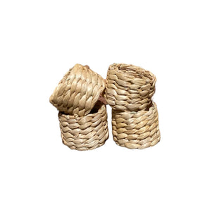 Set of Four Water Hyacinth Napkin Rings