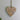 Wooden Hanging Heart Ornament with Silver Heart