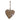 Wooden Hanging Heart Ornament with Silver Heart