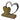 Small Double Heart On Wooden Base Ornament