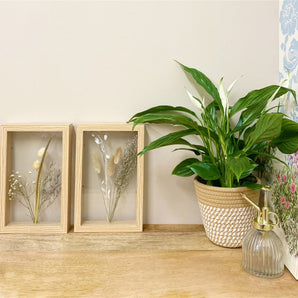 Pressed Flowers in Wooden Frames