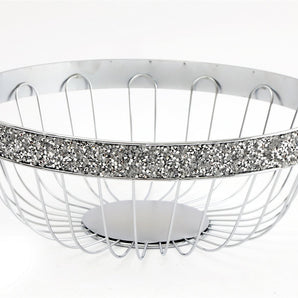 Scatter Gem Sparkly Silver Wire Bowl