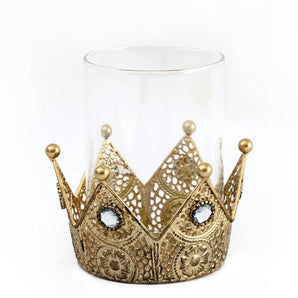 Gold Crown Candle Holder