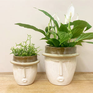 Set of Two Face Planters