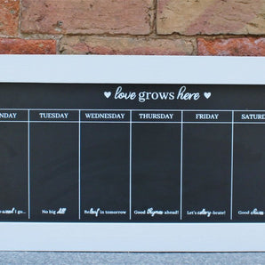 67x32 Chalkboard Week Planner, Grey