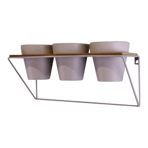 Potting Shed Triple Plant Pot Shelf, Grey