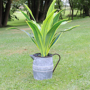 Vintage Style Metal Jug Garden Planter