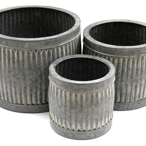 Set of Three Metal Dolly Tubs