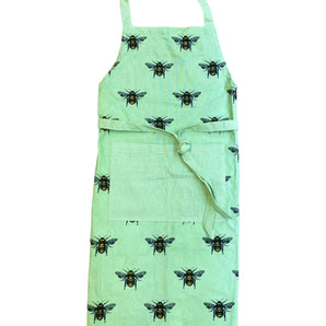 Green Summer Bee Apron