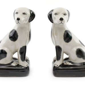 Black and White Porcelain Dog Ornaments