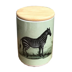 Ceramic Canister With Zebra