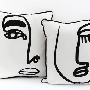 Face Print Scatter Cushions