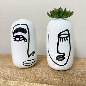 Bohome Face Ceramic Vases