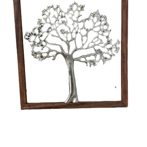 Large Silver Tree Of Life In A Frame, 46cm