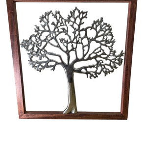 Large Silver Tree Of Life In A Frame, 46cm