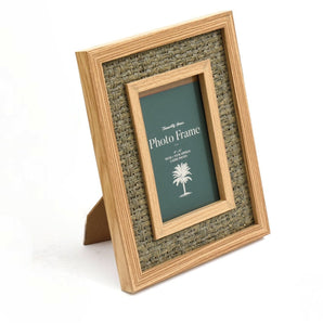 Green Rattan Effect 4" x 6" Photo Frame