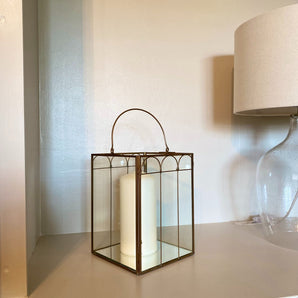 Mirrored Candle Lantern Large