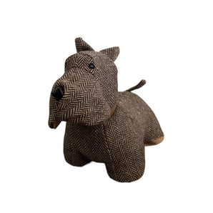 Scottish Terrier Doorstop Brown