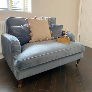 Beige Square Pompom Cushion