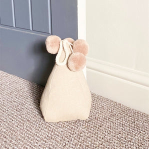 Beige Pompom Doorstop