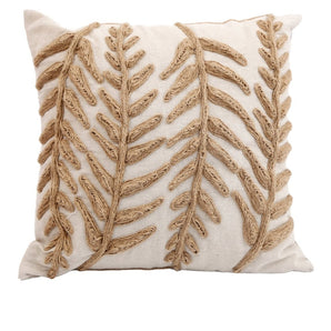 Linen Embroidered Square Scatter Cushion