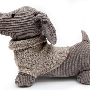 Grey Dog with Jumper Doorstop