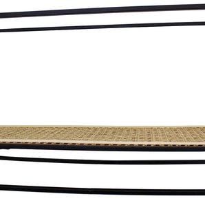 Large Wall Hanging Shelf Unit in Metal Weave Effect