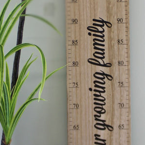 Height Chart Wall Plaque, Our Growing Family, 100cm