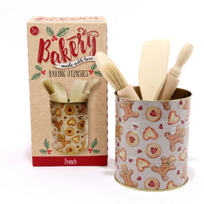 Gingerbread Bakery Wooden Utensils Set