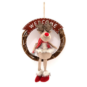 Red Nose Deer Wall Decoration 46cm