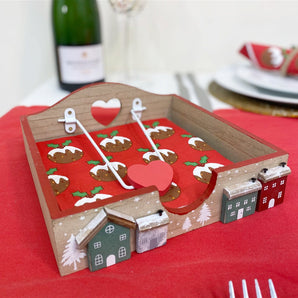 Christmas House Napkin Holder 18cm