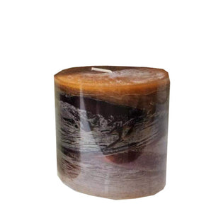 Cinnamon Swirl Ombre Pillar Candle Short