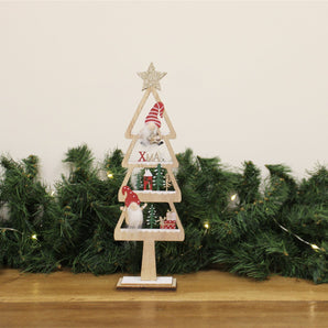 Freestanding Christmas Tree with Gonks Small