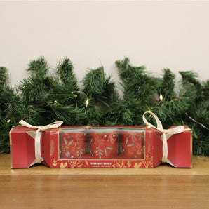 Cracker Gift-box with Winter Berry Candle-pots