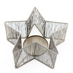 Silver Star Candle Holder