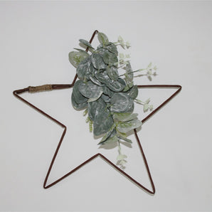 Hanging Wire Star with Eucalyptus Detail