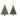 Pair of Hanging Tree Decorations