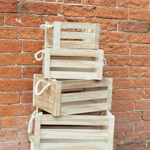 Set of Four Wooden Crates