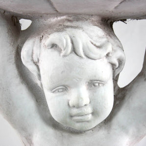 Stone Effect Cherub Bird Feeder Or Bird Bath