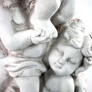 Stone Effect 3 Cherub Jardiniere Or Bird Bath