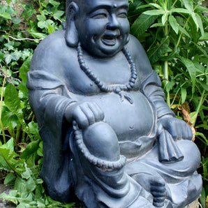 Stone Effect Laughing Buddha Statue