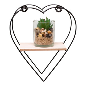 Wire Heart Wall Shelf 23cm