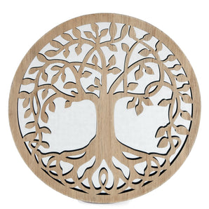 Round Cut Out Tree Of Life Mirror 35cm