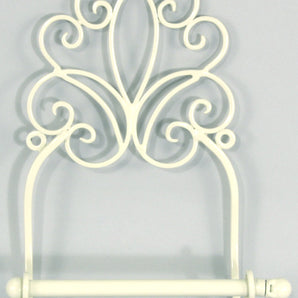 Cream Scroll Wall Mounted Toilet Roll Holder