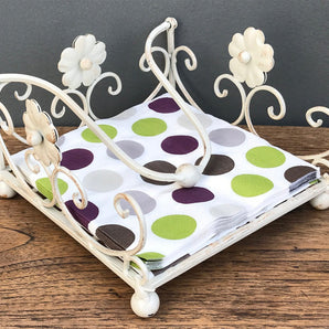 Cream Daisy Napkin Holder